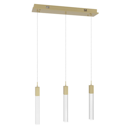 The Original Glacier LED Pendant in Brushed Brass (192|HF1900-3-GL-BB-SNW)
