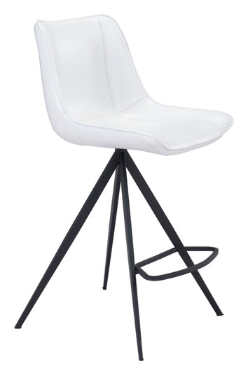 Aki Counter Chair in White, Black (339|101393)