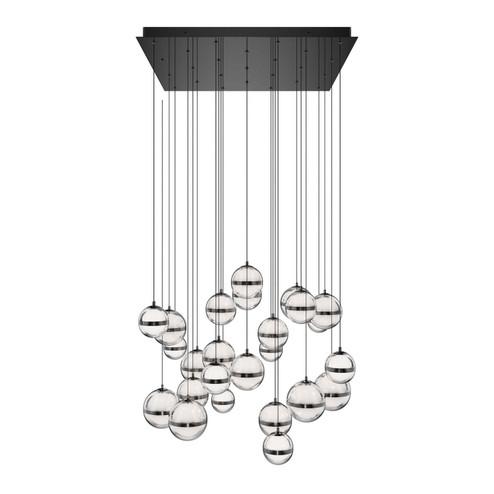 Cyllindra LED Chandelier in Black Chrome (34|PD-77525S-BC) Cyllindra LED Chandelier in Black Chrome (34|PD-77525S-BC)