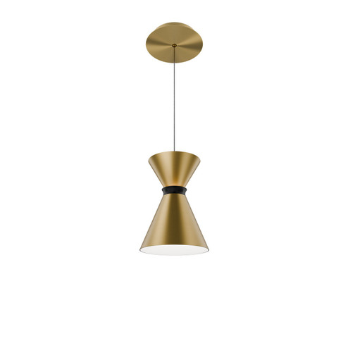 Pin Up LED Pendant in Aged Brass/Black (34|PD-57108-30-AB/BK)