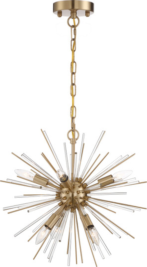 Cirrus Six Light Chandelier in Vintage Brass (72|60-6992)