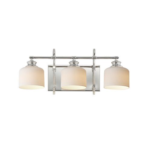 Bisque Three Light Bath Vanity in Polished Nickel (16|21493WTPN)