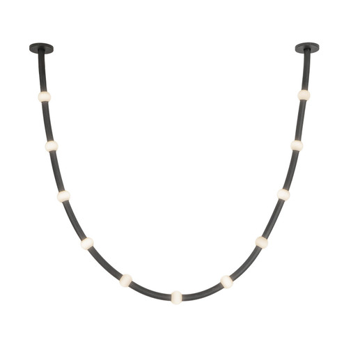 Corda LED Pendant in Black/Opal Glass (347|PD39310-BK/OP-UNV-010-RT)