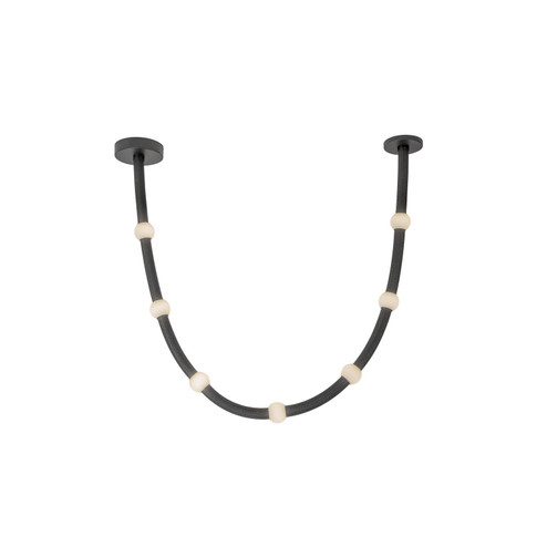 Corda LED Pendant in Black/Opal Glass (347|PD39307-BK/OP-UNV)