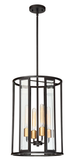 Payne Four Light Foyer Pendant in Midnight Bronze (72|60-6415)
