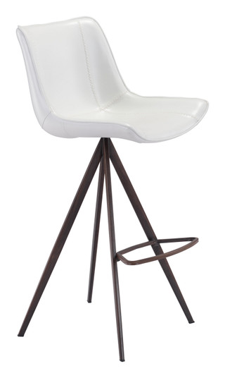 Aki Bar Chair in White, Walnut (339|101288)