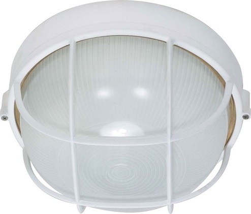 Die Cast Bulk Heads Semi Gloss White One Light Outdoor Bulk Head in Semi Gloss White (72|60-518)