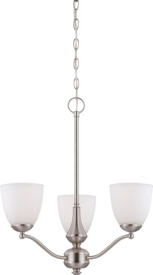Patton Three Light Chandelier in Brushed Nickel (72|60-5036)