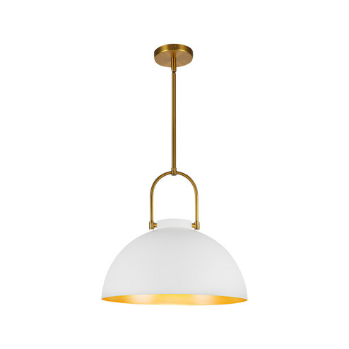 Harper One Light Pendant in White (452|PD504016WH)