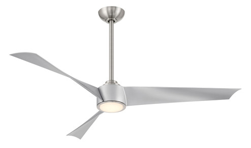 Pike 56''Ceiling Fan in Brushed Nickel W/ Silver (15|F774L-BN/SL)