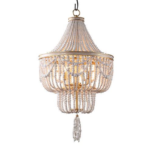 Candia Four Light Chandelier in Beach White (374|H9116-4W)