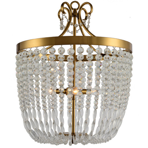 Darcia Three Light Chandelier in Brass (374|H7201-3)