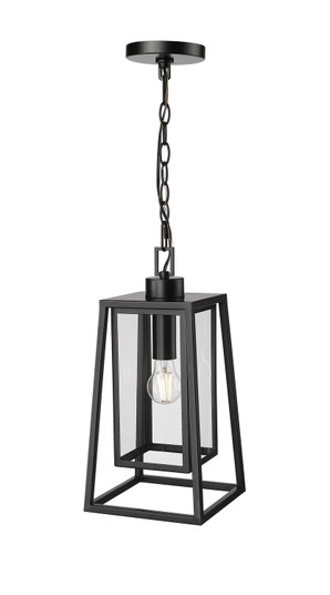 Denzell One Light Outdoor Hanging Lantern in Powder Coated Black (59|198602-PBK)