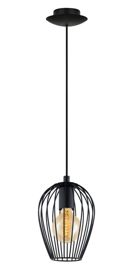 Newtown One Light Pendant in Black (217|49477A)