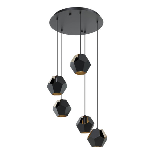 Rasigures Five Light Pendant in Black (217|39635A)