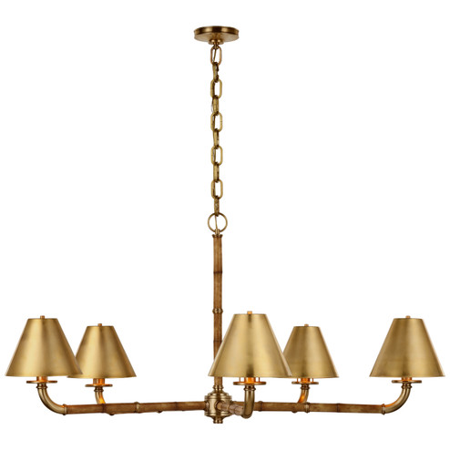 Dalfern LED Chandelier in Waxed Bamboo and Natural Brass (368|RL 5685WB/NB-NB)