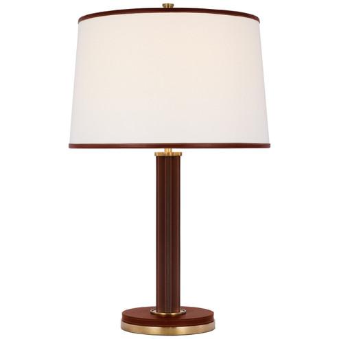 Riley LED Table Lamp in Natural Brass and Saddle Leather (368|RL 3493NB/SDL-L)
