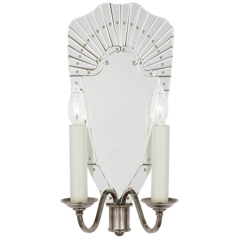 Adelaide LED Wall Sconce in Mirror and Butler's Silver (368|RL 2775MIR/BS)