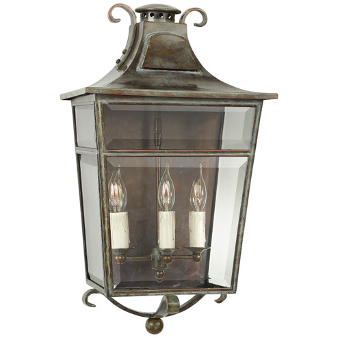 Carrington Three Light Wall Sconce in Weathered Verdigris (368|RL 2733WVG-CG)