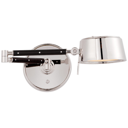 Alaster LED Wall Sconce in Polished Nickel and Black Ebony (368|RL 2170PN/BKE)