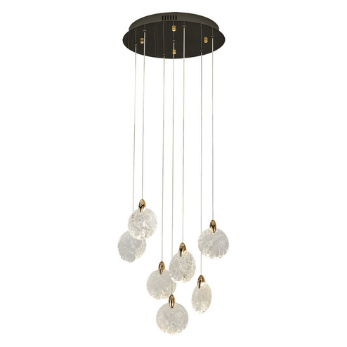Snowflake LED Chandelier in Satin Brass (78|AC12152BB)