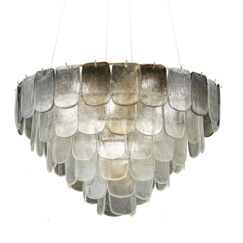 Bianca 19 Light Chandelier in Polished Nickel, Crystalline Smoke (78|AC12053CS)