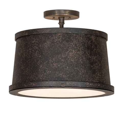 Cilindro Three Light Semi-Flushmount in Coffee Bean (57|281618)