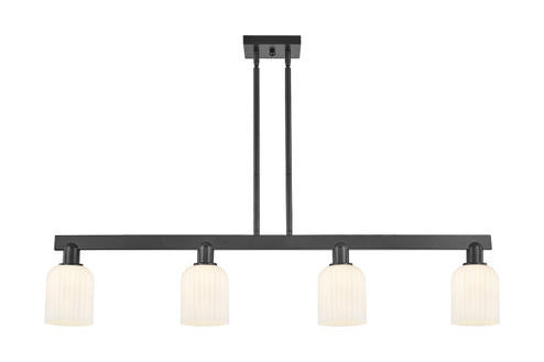 Arcadia Four Light Island Pendant in Matte Black (405|716-4I-BK-G559-5GWH)
