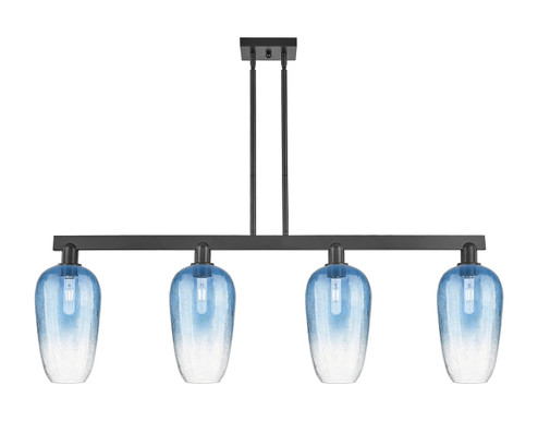 Arcadia Four Light Island Pendant in Matte Black (405|716-4I-BK-G484-7SB)