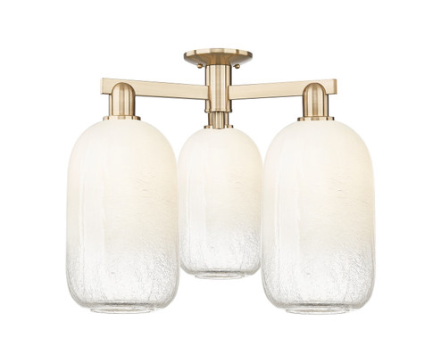 Arcadia Three Light Semi-Flush Mount in Champagne Bronze (405|716-3F-CB-G482-7OP)