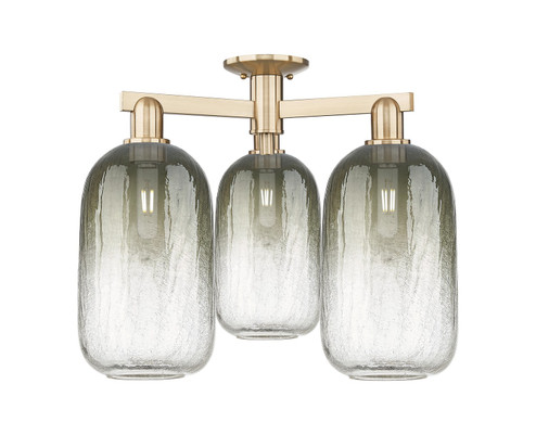 Arcadia Three Light Semi-Flush Mount in Champagne Bronze (405|716-3F-CB-G482-7SL)