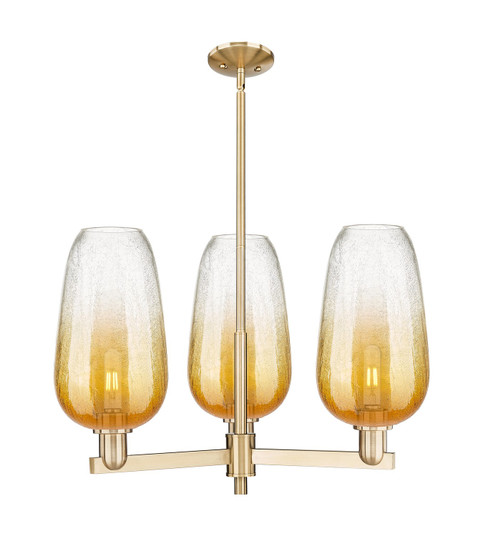 Arcadia Three Light Flush Mount in Champagne Bronze (405|716-3CR-CB-G484-7AM)