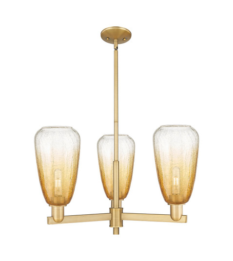 Arcadia Three Light Pendant in Brushed Brass (405|716-3CR-BB-G480-6AM)
