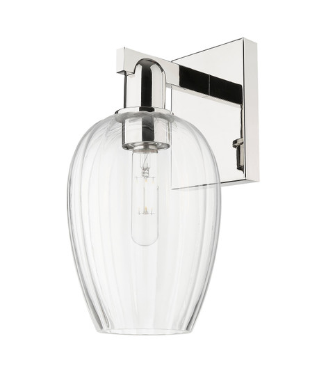 Arcadia One Light Wall Sconce in Polished Nickel (405|716-1W-PN-G457-6CL)