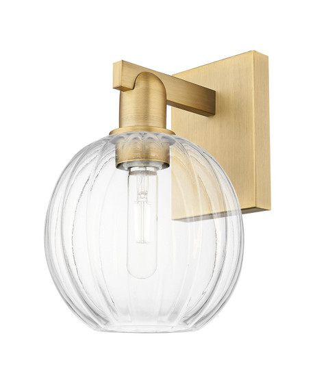 Arcadia One Light Wall Sconce in Brushed Brass (405|716-1W-BB-G458-7CL)