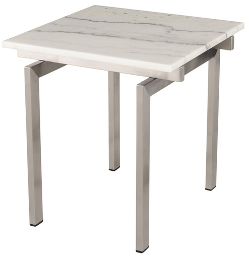 Louve Side Table in White (325|HGNA124)