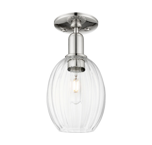 Arcadia One Light Semi-Flush Mount in Polished Nickel (405|716-1C-PN-G459-6CL)