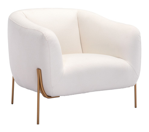 Micaela Arm Chair in Ivory, Gold (339|101258)