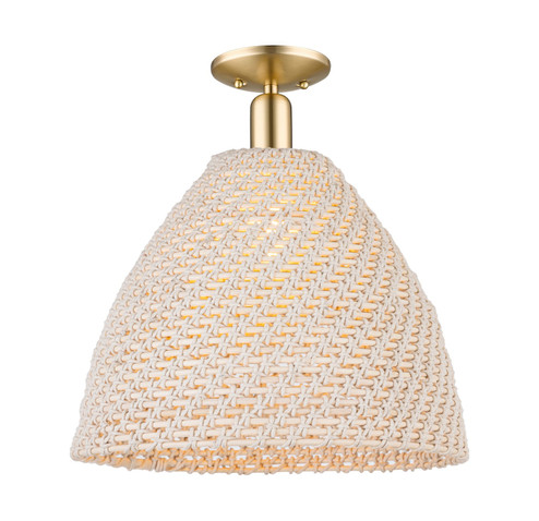 Arcadia One Light Semi-Flush Mount in Champagne Bronze (405|716-1C-CB-NBD-16-NAT)