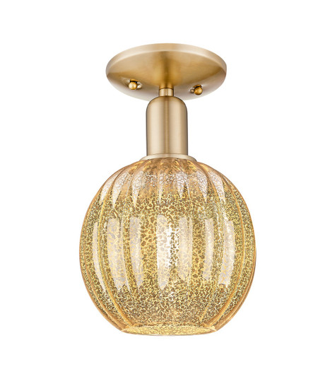 Arcadia One Light Semi-Flush Mount in Champagne Bronze (405|716-1C-CB-G458-7ME)