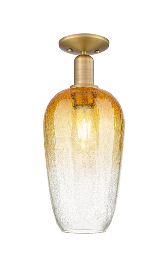 Arcadia One Light Semi-Flush Mount in Brushed Brass (405|716-1C-BB-G484-7AM)