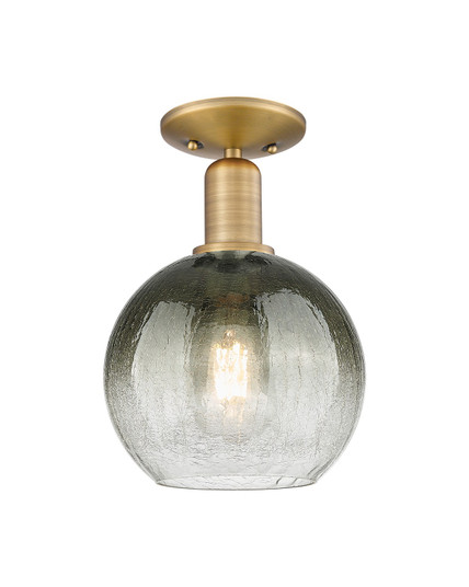 Arcadia One Light Semi-Flush Mount in Brushed Brass (405|716-1C-BB-G483-8SL)