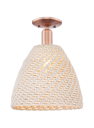 Arcadia One Light Semi-Flush Mount in Antique Copper (405|716-1C-AC-NBD-12-NAT)