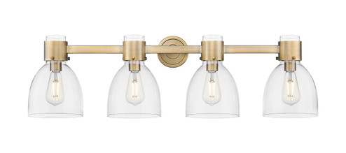 Downtown Urban Four Light Bath Vanity in Brushed Brass (405|464-4W-BB-G464D-7CL)