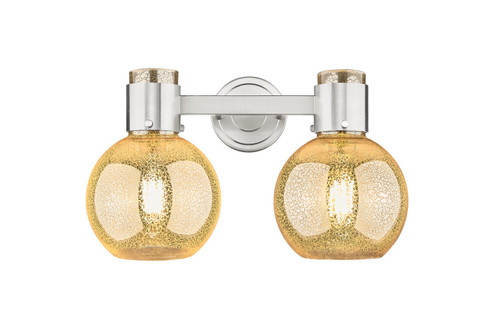 Downtown Urban Two Light Bath Vanity in Brushed Satin Nickel (405|464-2W-SN-G464B-7ME)