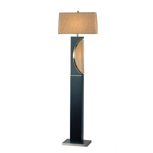 Half Moon One Light Floor Lamp in Dark Brown/Brushed Nickel (199|1736)