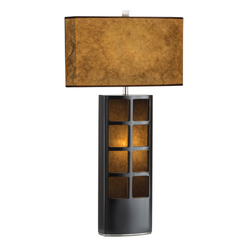 Ventana One Light Table Lamp in Dark Brown/Brushed Nickel (199|0472DT)
