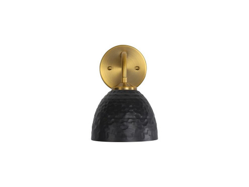 Shepard One Light Wall Sconce in Modern Brass (62|6950-1W MBS-BLK)