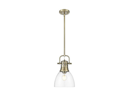 Duncan One Light Pendant in Aged Brass (62|3604-S AB-CLR)