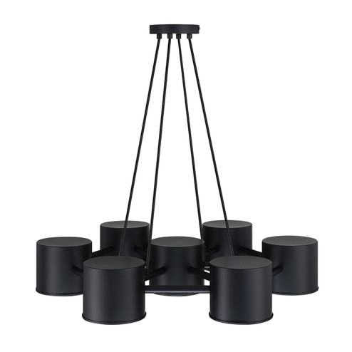 Fleur Oasis Seven Light Chandelier in Matte Black (43|D353C-7CH-MB)